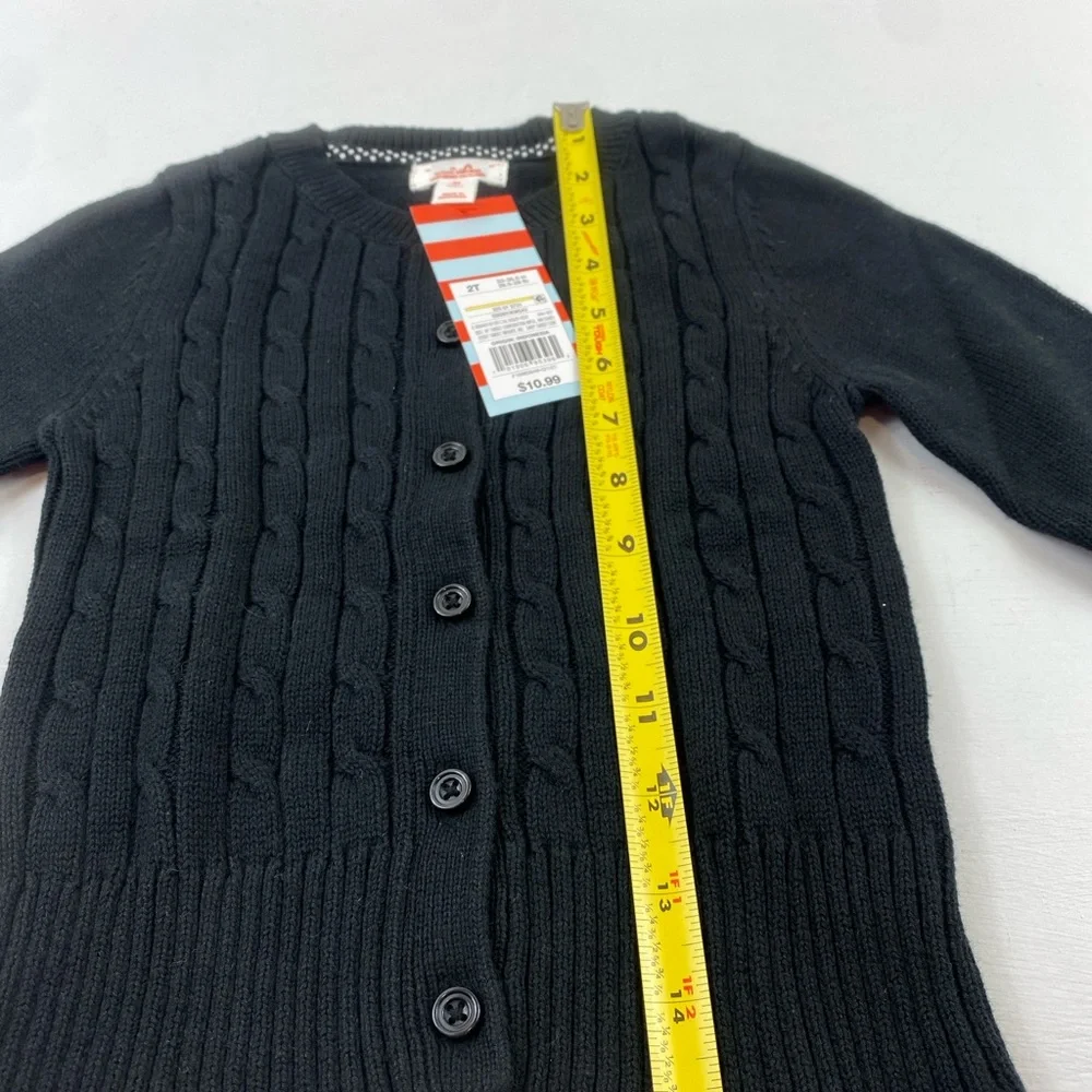 Cat & Jack Girls‎ Classic Cable Knit School Uniform Cardigan Sweater Sz 2T